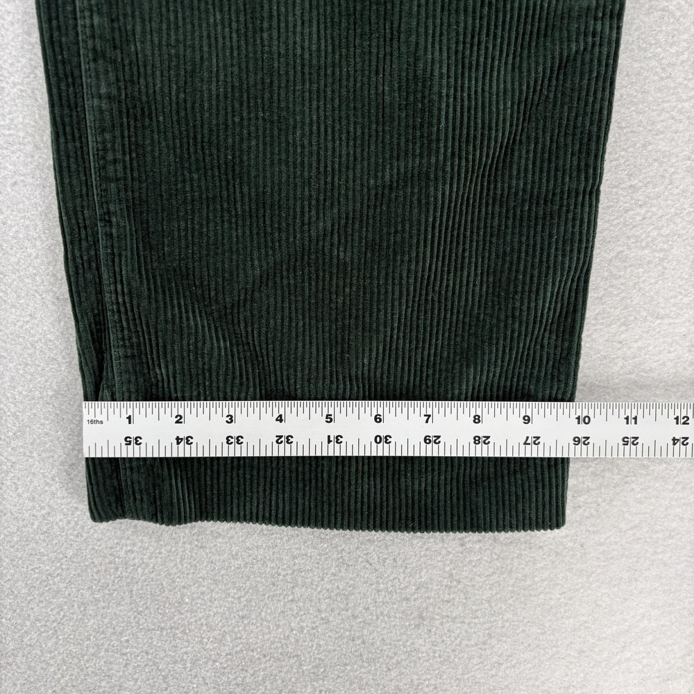Adriano Goldschmied Etta Wide Leg Cropped Corduroy Pants Womens 26 Green Baggy - Picture 11 of 14
